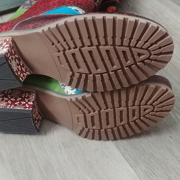 Handmade Boho 60s Leather  Knee High Boots 37 - Picture 9 of 9